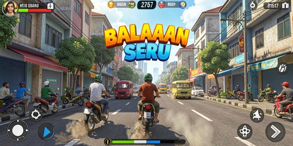 Gameplay seru di balapan jalanan