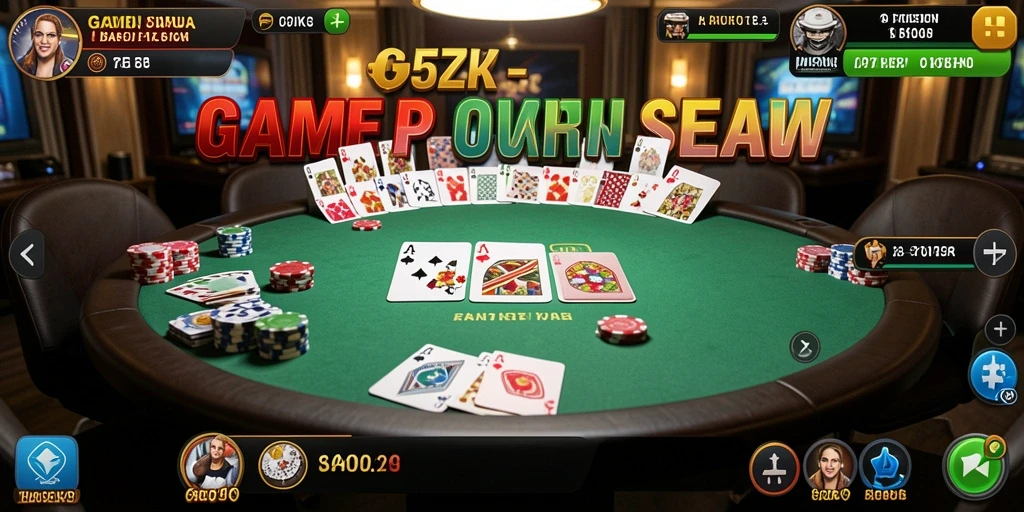 Tampilan gameplay poker yang seru dan interaktif di 5ZK.