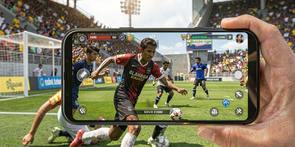 Screenshot gameplay 6CF dengan aksi pertandingan yang menegangkan.