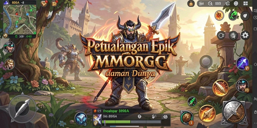Screenshot gameplay 898A menunjukkan pertarungan epik antar pemain.