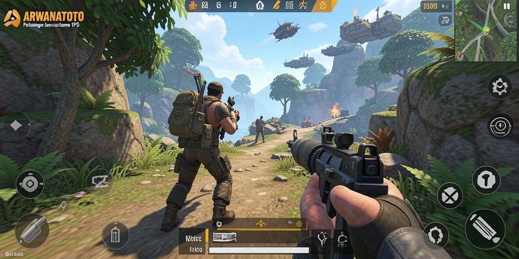 Tampilan menarik dari gameplay ARWANATOTO yang penuh aksi.