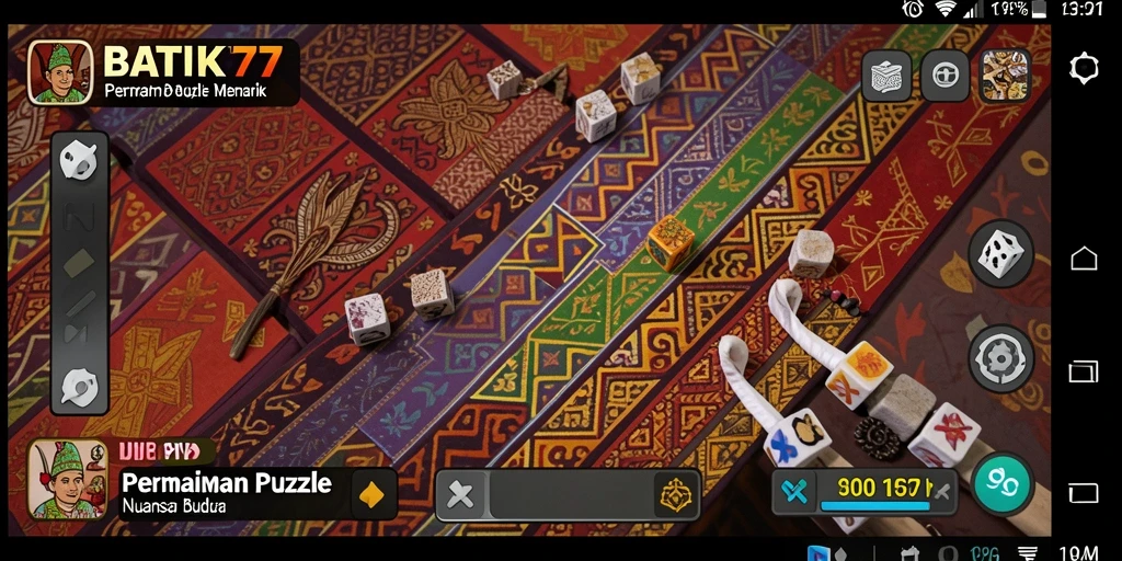 Tampilan gameplay BATIK77 yang menampilkan keindahan puzzle batik.