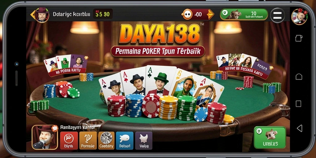 Tampilan gameplay Poker yang mengasyikkan dan penuh strategi.