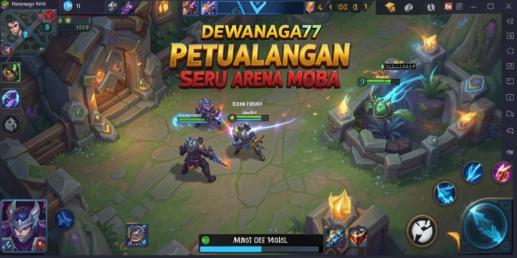 Tampilan gameplay seru di arena pertarungan DEWANAGA77.