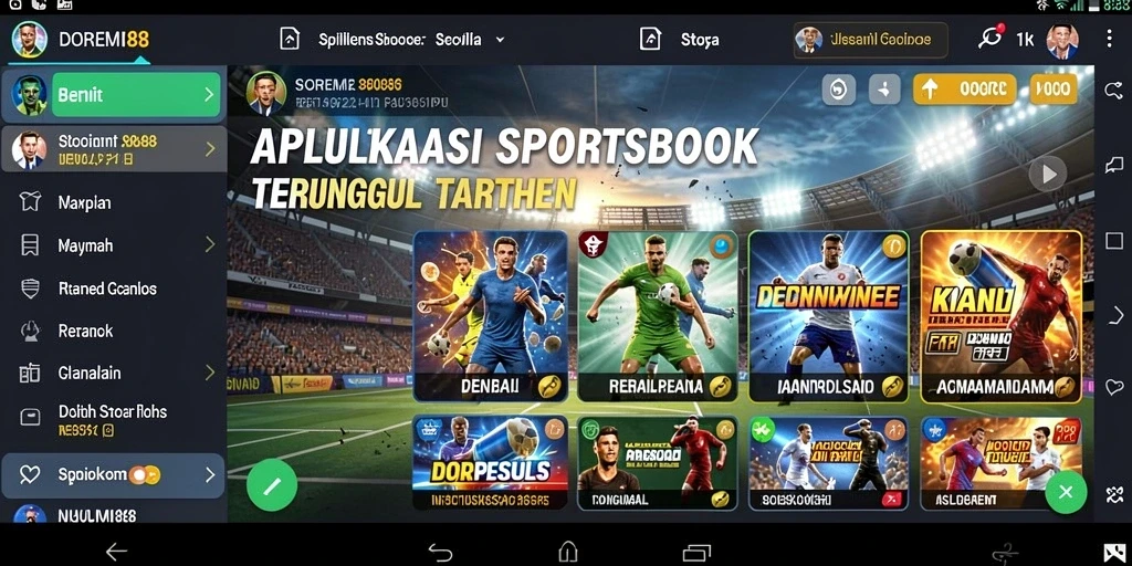 Tampilan permainan Sportsbook yang dinamis di DOREMI88.