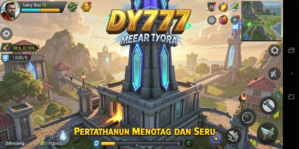 Tampilan gameplay menarik dari DY777 dalam genre Tower Defense.