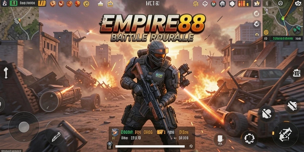 Screenshot EMPIRE88 menunjukkan aksi pertempuran yang mendebarkan di medan perang.