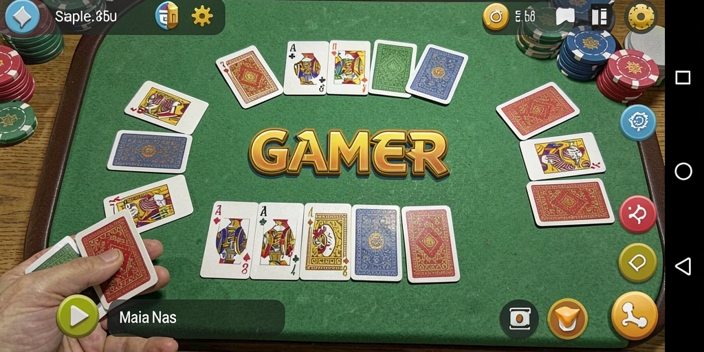 Tampilan gameplay GAMERP yang seru dan interaktif di permainan Gaple.