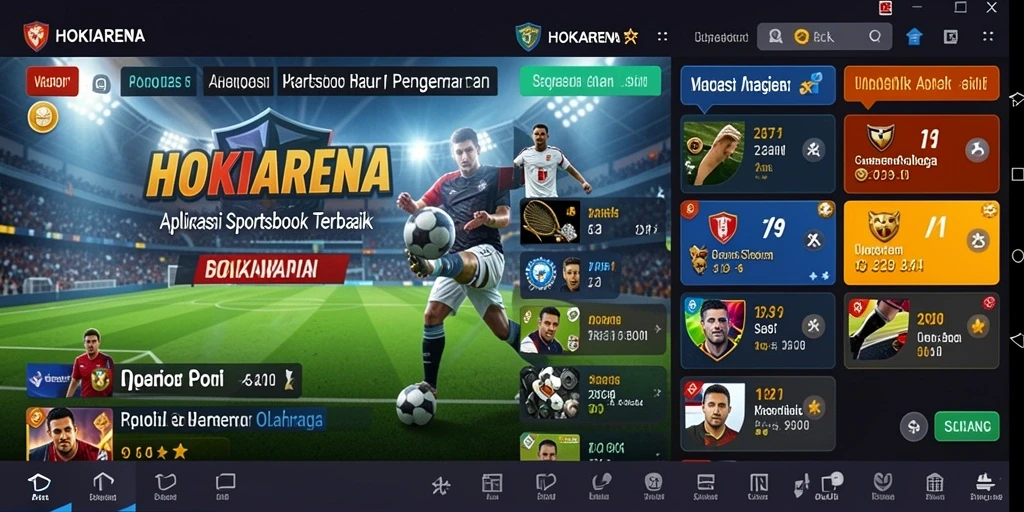 Tampilan utama HOKIARENA saat memasang taruhan olahraga.