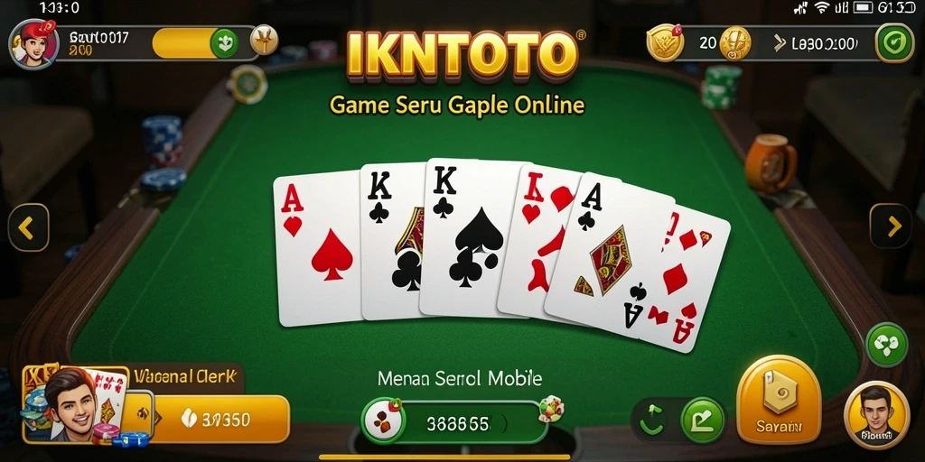 Tampilan gameplay seru IKNTOTO dengan fitur Gaple.