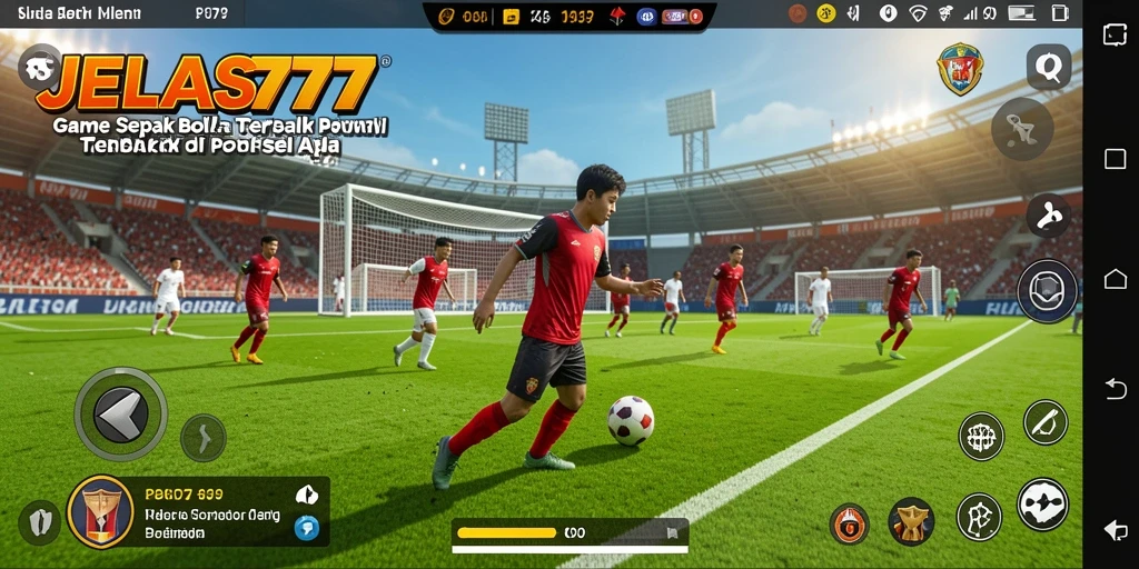 Tangkapan layar <strong>JELAS777</strong> menampilkan aksi seru dalam permainan sepak bola.