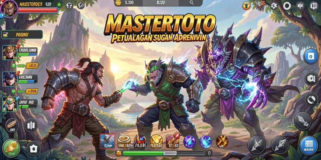 Tampilan gameplay seru dalam petualangan MASTERTOTO.