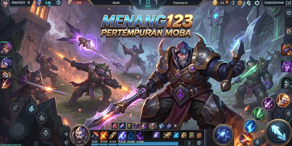 Tangkapan layar gameplay MOBA yang menegangkan di MENANG123.