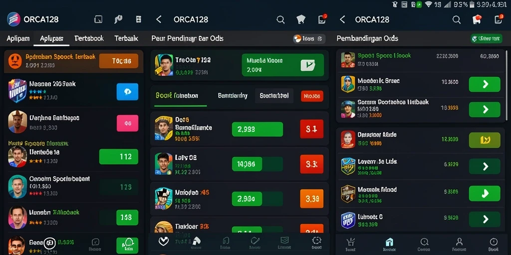 Tampilan antarmuka ORCA128 dengan opsi taruhan yang beragam.