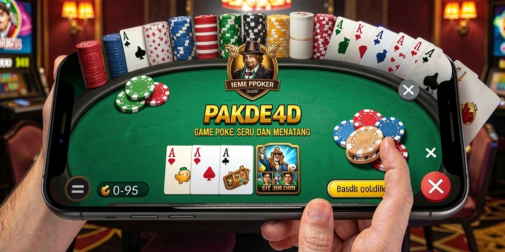 Tampilan menarik dari gameplay Poker seru di PAKDE4D.
