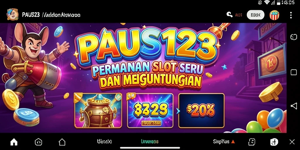 Tampilan menarik gameplay Slot PAUS123 dengan berbagai tema.
