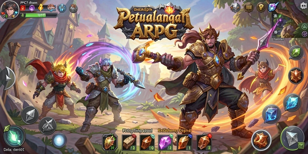 Gameplay PCPC7 menampilkan petualangan ARPG yang menawan.