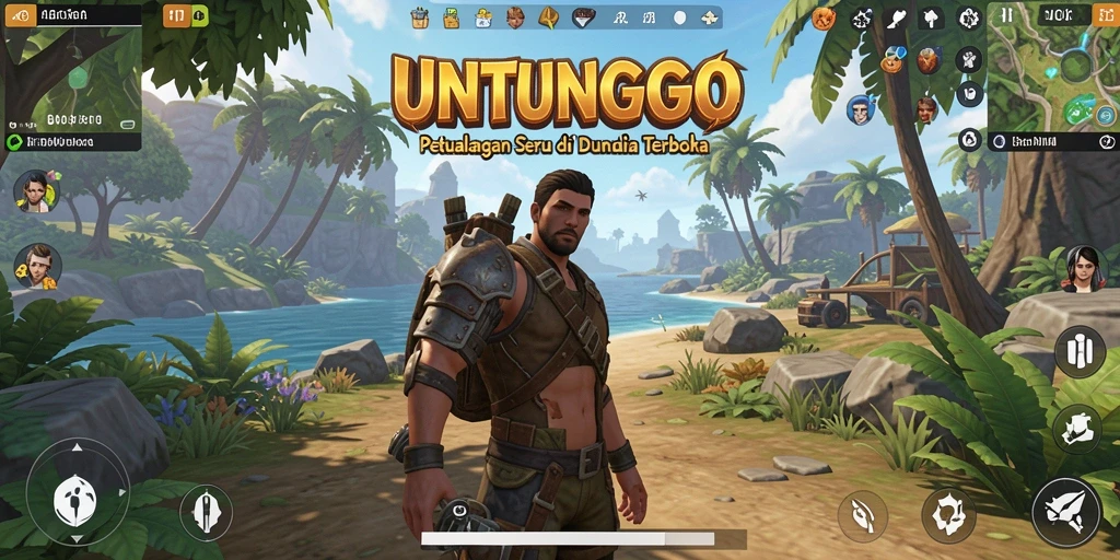Tangkapan layar gameplay yang menampilkan kebebasan eksplorasi dalam UNTUNGGO.