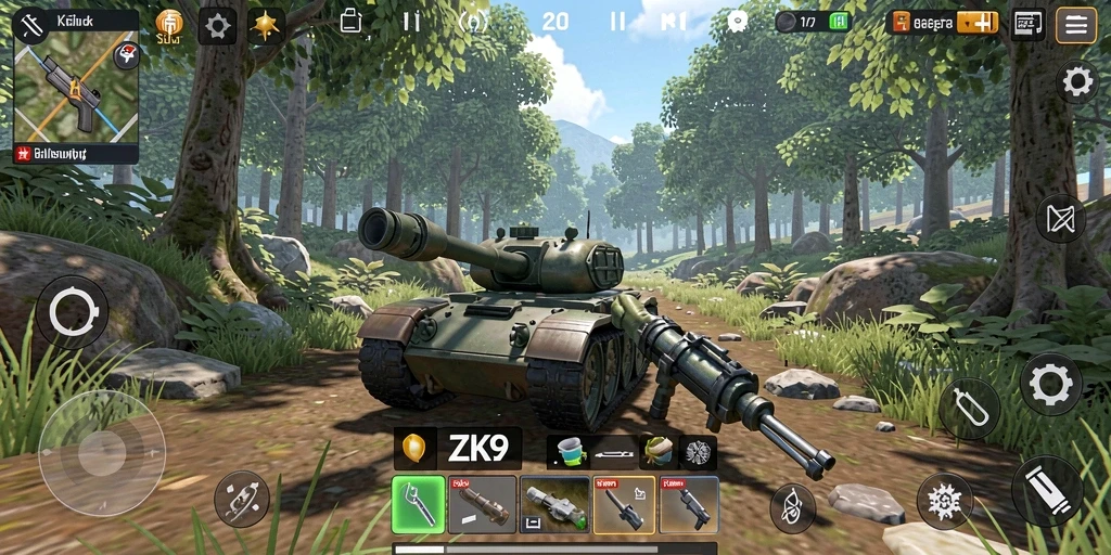 Tampilan gameplay ZK9 menampilkan karakter yang sedang berinteraksi di lingkungan yang menarik.